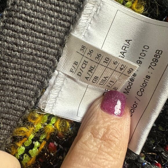 Weill Paris Tweed Blazer Womens Size 6 Alpaca Boucle Jacket Old Money Classic - Picture 7 of 11